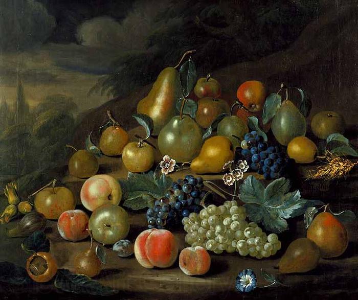 Charles Collins A Still Life of Pears, Peaches and Grapes Germany oil painting art